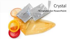  Presentation with hiv aids - Presentation theme featuring health hiv aids - color condom on white background background and a white colored foreground