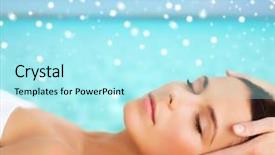  Presentation with spa salon - Slides featuring health holidays people and spa background and a arctic colored foreground