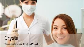  Presentation with patient and doctor - Theme with health hygiene - portrait of doctor and patient background and a  colored foreground