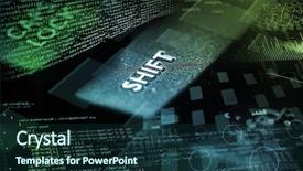  Presentation with health informatics - Beautiful slides featuring health informatics - close-up dark keyboard with coding backdrop and a ocean colored foreground