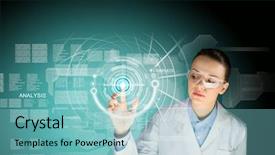  Presentation with young woman diagnosis of sti - Slide deck enhanced with swot 3d rendering grunge metal background and a tawny brown colored foreground