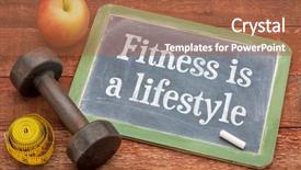  Presentation with barn wood - Slide deck featuring health inspirational - fitness is a lifestyle concept background and a red colored foreground