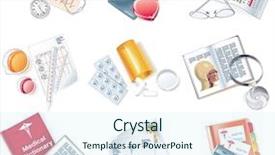  Presentation with medical rx - Presentation theme with health insurance cards - raster version of medical icon background and a sky blue colored foreground