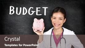  Presentation with health cost - Slide deck featuring health-insurance-cost-during-coronavirus background and a dark gray colored foreground