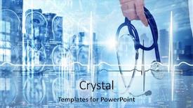  Presentation with modern medicine cardiology concept mixed - Cool new presentation theme with health integration - modern medicine cardiology concept mixed backdrop and a  colored foreground