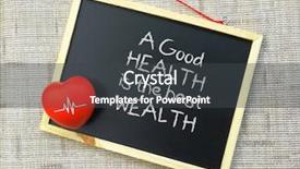  Presentation with health wealth - Slide deck with health is the best wealth background and a dark gray colored foreground