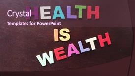  Presentation with health wealth - Audience pleasing PPT layouts consisting of health is wealth in colorful backdrop and a tawny brown colored foreground