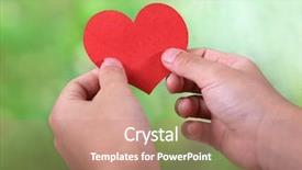  Presentation with appreciation card - Cool new PPT layouts with customer appreciation - children holding or showing card backdrop and a coral colored foreground