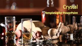  Presentation with glassware - Colorful presentation design enhanced with health law - composition of glassware and toy backdrop and a tawny brown colored foreground