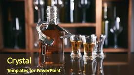  Presentation with glassware - Theme featuring health law - composition of glassware with handcuffs background and a tawny brown colored foreground