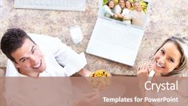  Presentation with loving hearts love heart candy - Cool new PPT theme with health life - young happy couple in love backdrop and a coral colored foreground