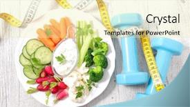  Presentation with diet - Colorful slides enhanced with health lifestyle - diet food concept backdrop and a  colored foreground