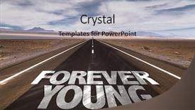  Presentation with desert - Colorful PPT theme enhanced with health longevity - forever young written on desert backdrop and a light gray colored foreground