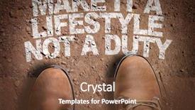  Presentation with trail - Cool new presentation with health longevity - top view of boot backdrop and a tawny brown colored foreground