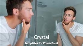  Presentation with home health care - Presentation having health male beauty morning skincare background and a gray colored foreground