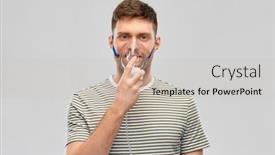  Presentation with medical equipment - Audience pleasing slides consisting of health-medical-equipment-and-people backdrop and a light gray colored foreground