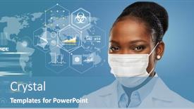  Presentation with medical charts - Slides enhanced with health-medicine-and-pandemic-concept background and a teal colored foreground