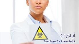  Presentation with caution - Slide deck consisting of health-medicine-and-pandemic-concept background and a sky blue colored foreground