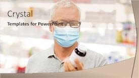  Presentation with health drug - Theme having health-medicine-and-pandemic-concept background and a lemonade colored foreground