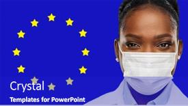  Presentation with doctor african - Audience pleasing slides consisting of health-medicine-and-pandemic-concept backdrop and a royal blue colored foreground