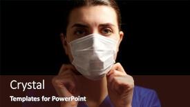  Presentation with black nurse - Theme with health-medicine-and-pandemic-concept background and a tawny brown colored foreground