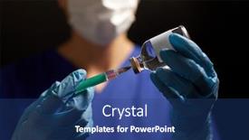  Presentation with black nurse - Slide set consisting of health-medicine-and-pandemic-concept background and a ocean colored foreground