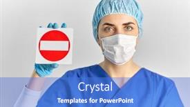  Presentation with mask nurse - Slides enhanced with health-medicine-and-pandemic-concept background and a teal colored foreground