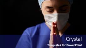  Presentation with black nurse - Presentation theme featuring health-medicine-and-pandemic-concept background and a navy blue colored foreground