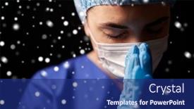  Presentation with black nurse - Audience pleasing PPT layouts consisting of health-medicine-and-pandemic-concept backdrop and a navy blue colored foreground