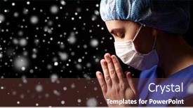  Presentation with black nurse - Audience pleasing presentation design consisting of health-medicine-and-pandemic-concept backdrop and a tawny brown colored foreground