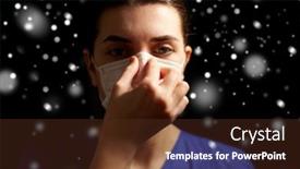  Presentation with black nurse - Slide deck with health-medicine-and-pandemic-concept background and a tawny brown colored foreground