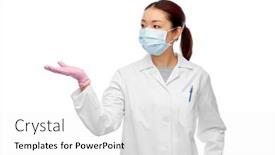  Presentation with virus disease - Slide deck having health-medicine-and-pandemic-concept background and a white colored foreground