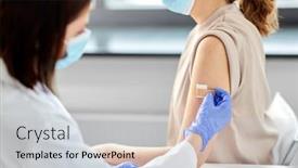  Presentation with vaccination - Theme with health-medicine-and-vaccination-concept background and a  colored foreground