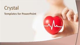  Presentation with cardiology - Beautiful slides featuring health medicine people and cardiology backdrop and a sky blue colored foreground