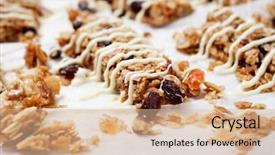  Presentation with muesli - Cool new theme with health nut - homemade granola bars with fresh backdrop and a coral colored foreground