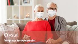  Presentation with virus disease - PPT theme enhanced with health-old-age-and-people background and a coral colored foreground