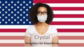  Presentation with african america - Presentation design consisting of health-pandemic-and-safety-concept background and a lemonade colored foreground