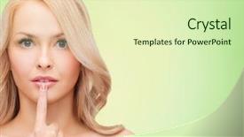  Presentation with green beauty - Audience pleasing slides consisting of health-people-and-beauty-concept backdrop and a soft green colored foreground