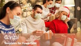  Presentation with virus disease - Cool new theme with health-people-and-winter-holidays backdrop and a coral colored foreground