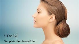  Presentation with plastic surgery - Cool new presentation design with health people plastic surgery backdrop and a light blue colored foreground