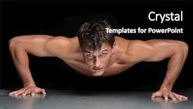  Presentation with newborn physical assessment - Cool new presentation theme with health physcal - young male doing physical exersize backdrop and a black colored foreground