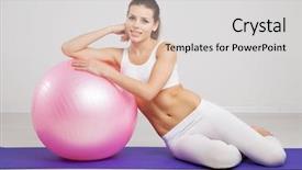  Presentation with gym ball - Presentation theme featuring  background and a  colored foreground