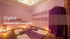  Presentation with room - Colorful slide set enhanced with health privacy - empty beautiful cozy room backdrop and a coral colored foreground