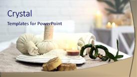  Presentation with wellness - Presentation theme having health privacy - place for relaxation in modern background and a sky blue colored foreground