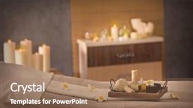  Presentation with wellness - Theme consisting of health privacy - place for relaxation in modern background and a coral colored foreground