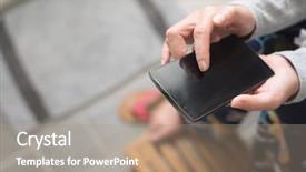  Presentation with drug use prevention - Slides consisting of health privacy - woman use smartphone background and a coral colored foreground