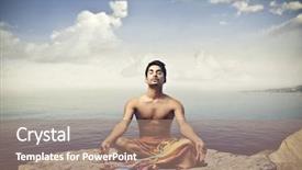  Presentation with mother doing yoga kids - Slide set enhanced with health privacy - young man doing yoga background and a coral colored foreground