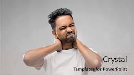  Presentation with caring - Audience pleasing presentation theme consisting of health problem concept - tired backdrop and a mint green colored foreground