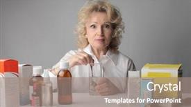  Presentation with medicine pregnant woman - Presentation theme featuring health problems - senior woman using some medicines background and a  colored foreground