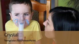  Presentation with mother child - Beautiful theme featuring health problems 5 - mother and 5 years old backdrop and a coral colored foreground